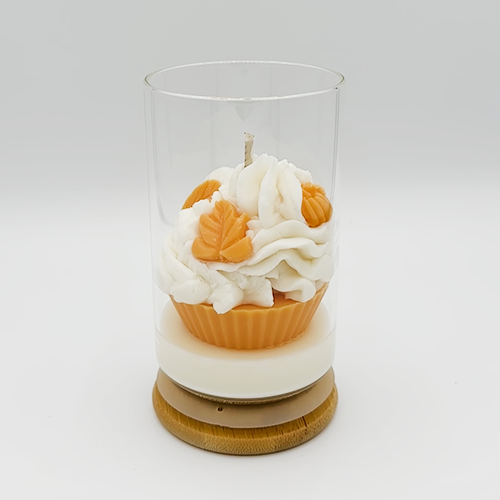Bougie cupcake citrouille merveilleuse