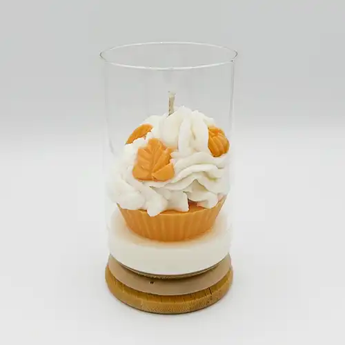 Bougie cupcake citrouille merveilleuse
