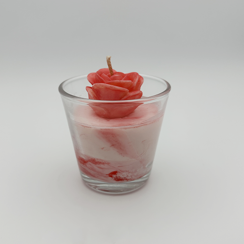 Les bougies marbrées - Fraise