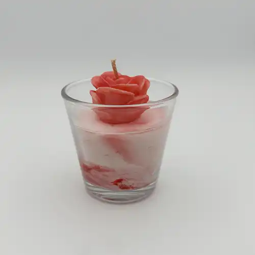 Bougie marbrée fraise